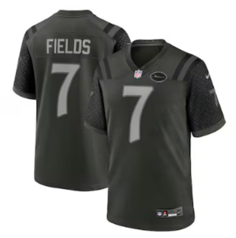 Men 2025 Nike New York Jets #7 Fields green Throwback Limited NFL Jersey style 003